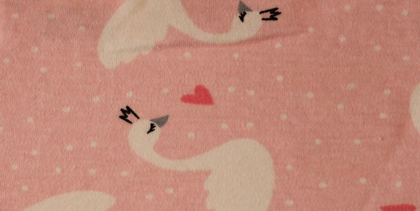 Pink Swans - 2 way stretch 100% Cotton Jersey - You’ve Got Me In Stitches