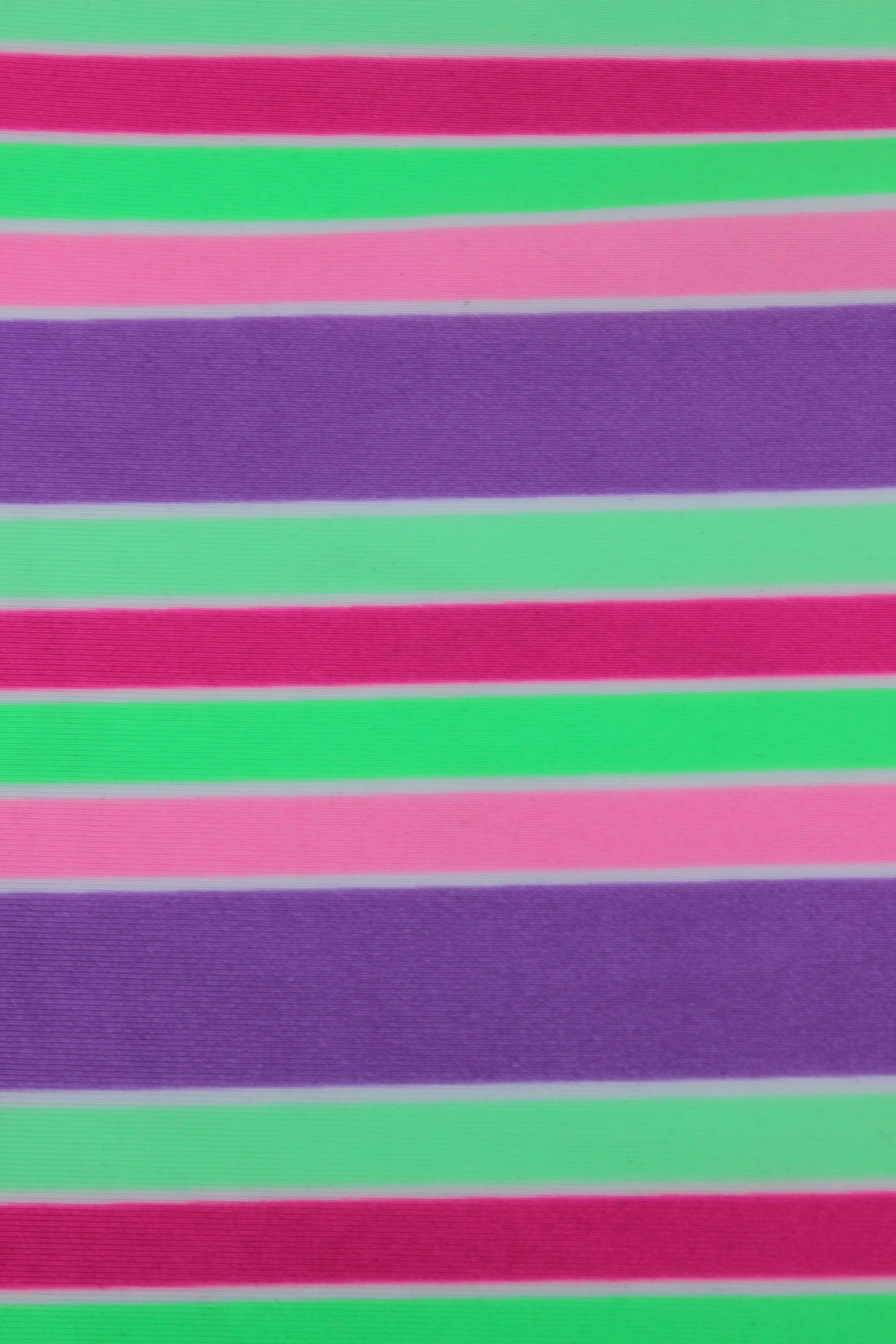 Printed Bright Striped Nylon Elastane Fabric (Spandex, lycra) - You’ve Got Me In Stitches