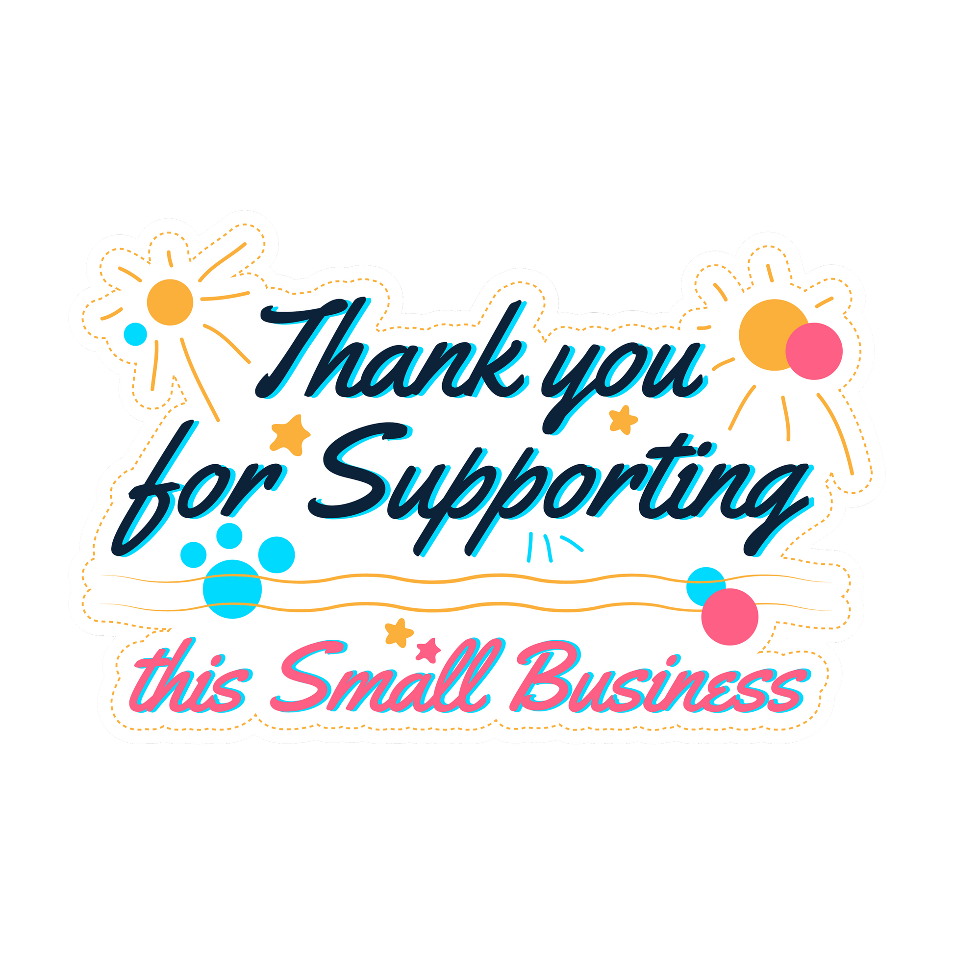 Thankyou For Shopping Small - Business Stickers - A4 - 5 Sheets - You’ve Got Me In Stitches